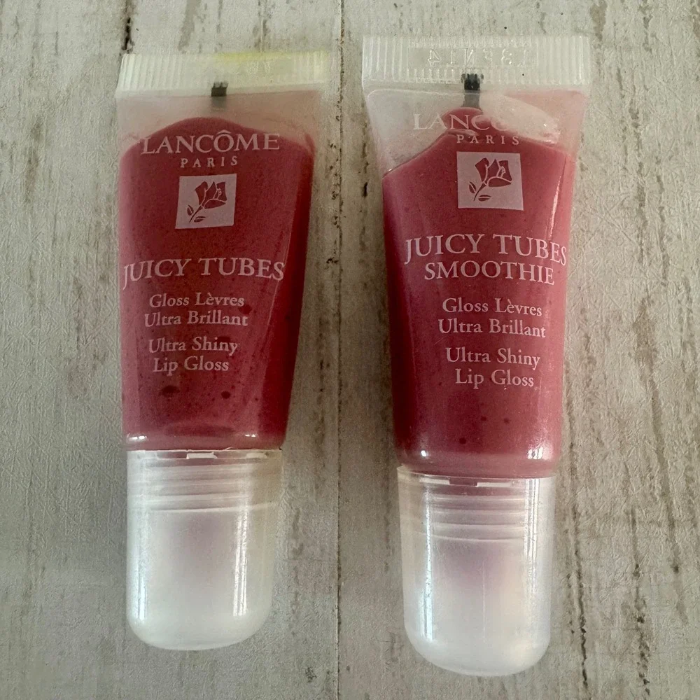 Lancome Tickled Pink Juicy Tubes Smoothie Lip Gloss Duo 0.28oz Ultra Shiny 2pk